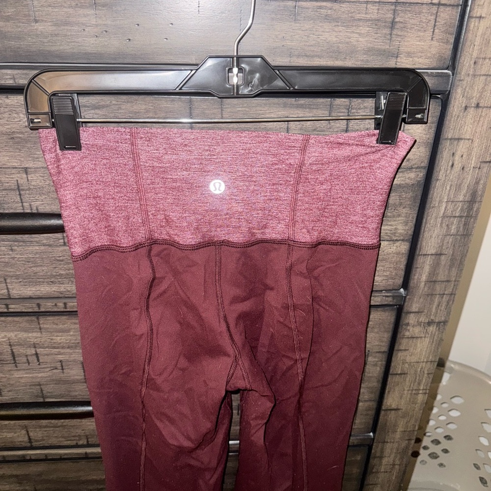 lululemon athletica Red Leggings High-Waisted Stretch